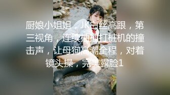 厨娘小姐姐，JK白丝高跟，第三视角，连续抽插打桩机的撞击声，让母狗高潮全程，对着镜头操，完美露脸1