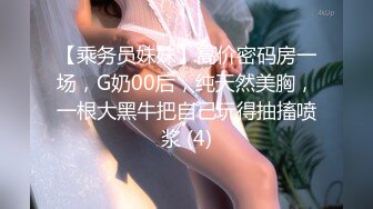 【乘务员妹妹】高价密码房一场，G奶00后，纯天然美胸，一根大黑牛把自己玩得抽搐喷浆 (4)